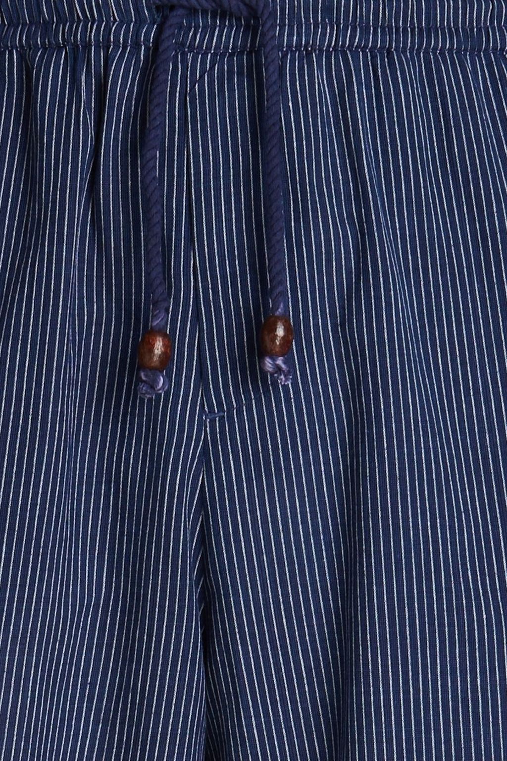 SMR DAYS Striped cotton-twill pants