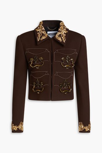 Louis Vuitton Cropped Flannel Embellished Blouson Price