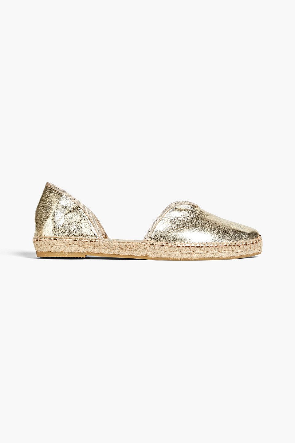 Manebi Espadrilles Aus Metallic-leder