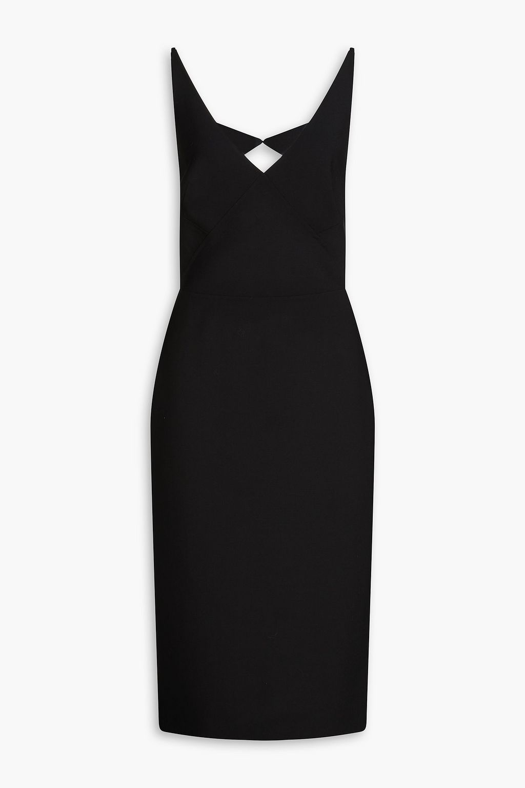 OSCAR DE LA RENTA Cutout wool-blend midi dress | THE OUTNET