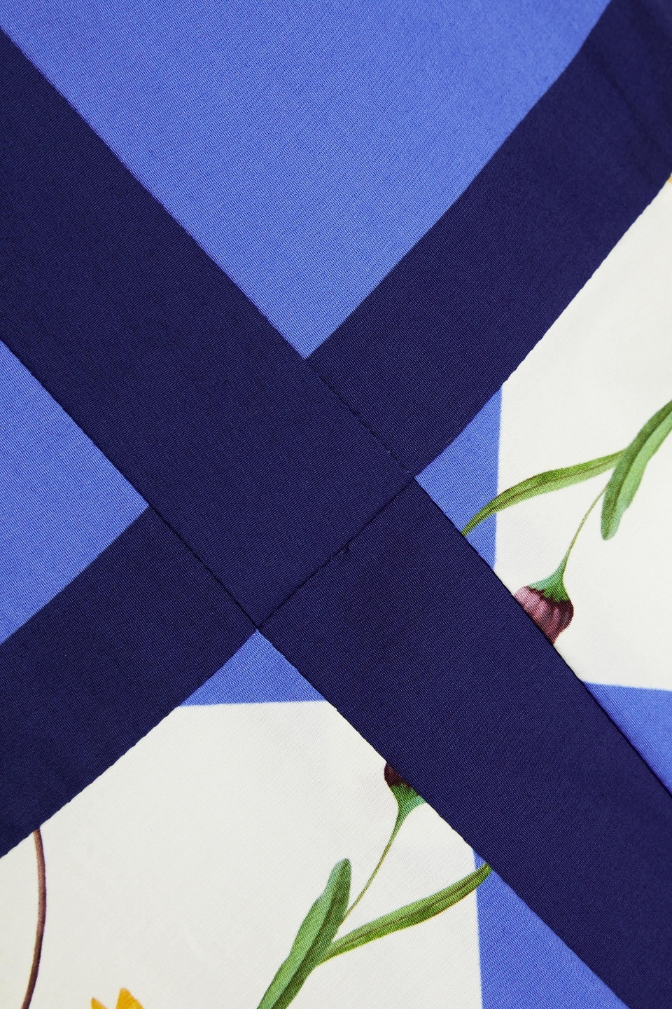 Oscar De La Renta Floral-print Cotton-blend Poplin Midi Dress In White