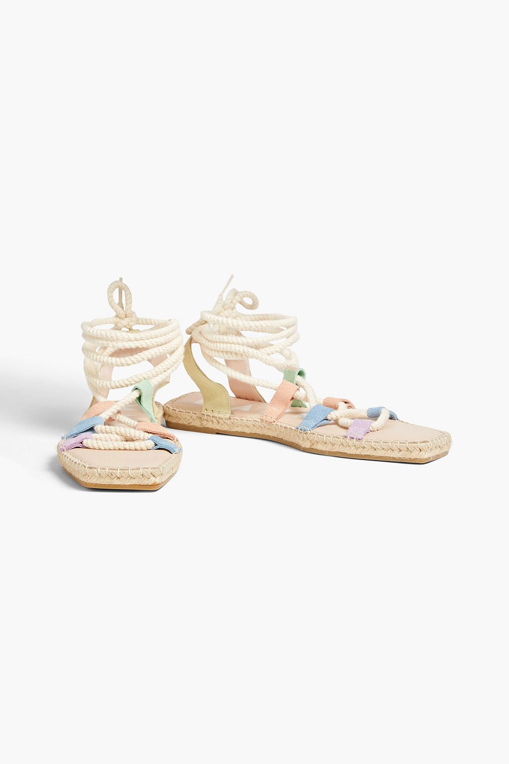 MANEBÍ Faux suede espadrille sandals