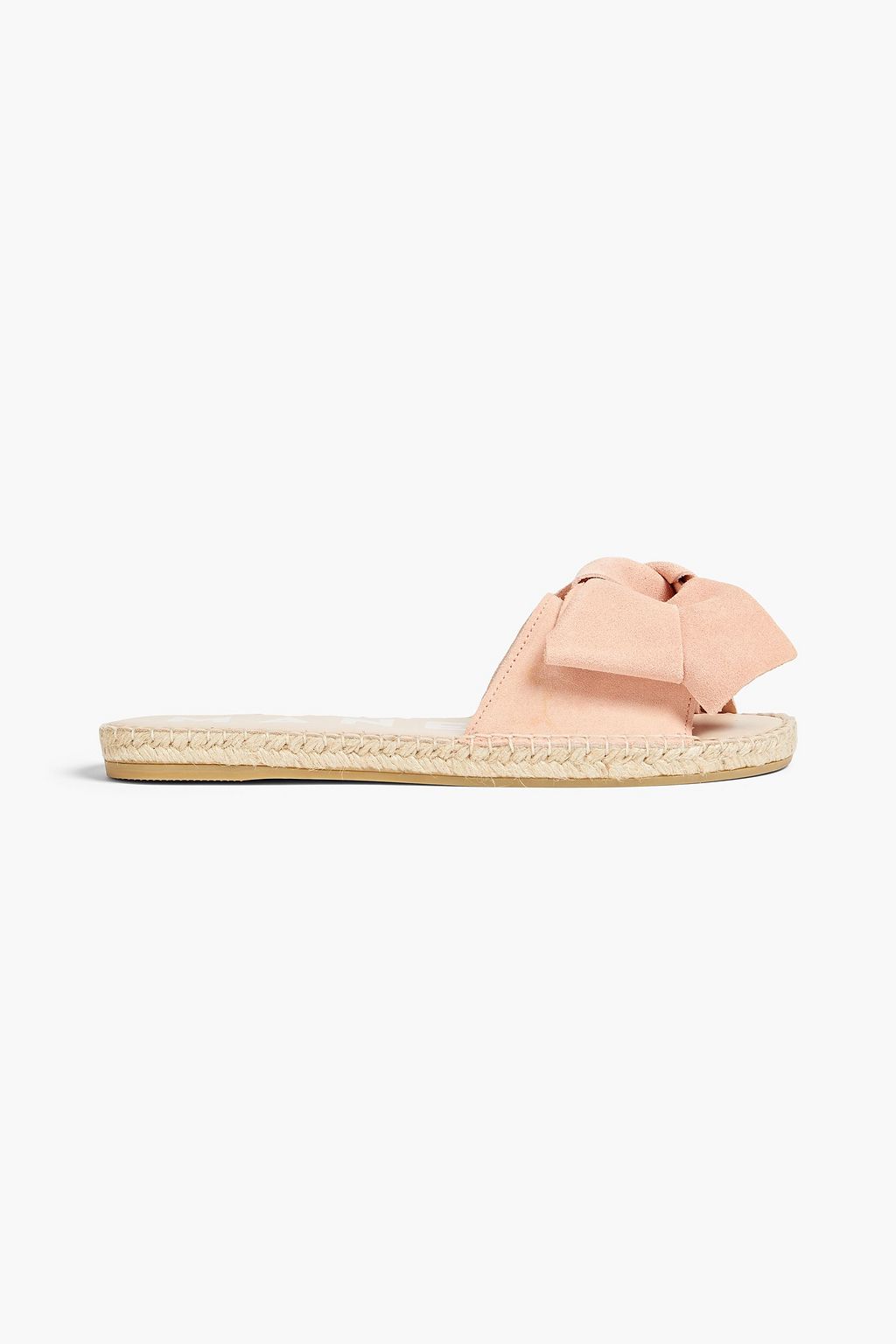 Suede bow slides sale