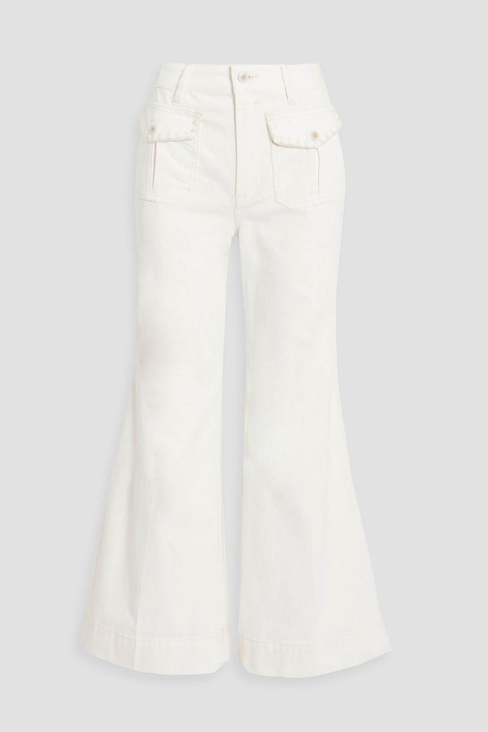 Zimmermann Hoch Sitzende Kick-flare-jeans In White