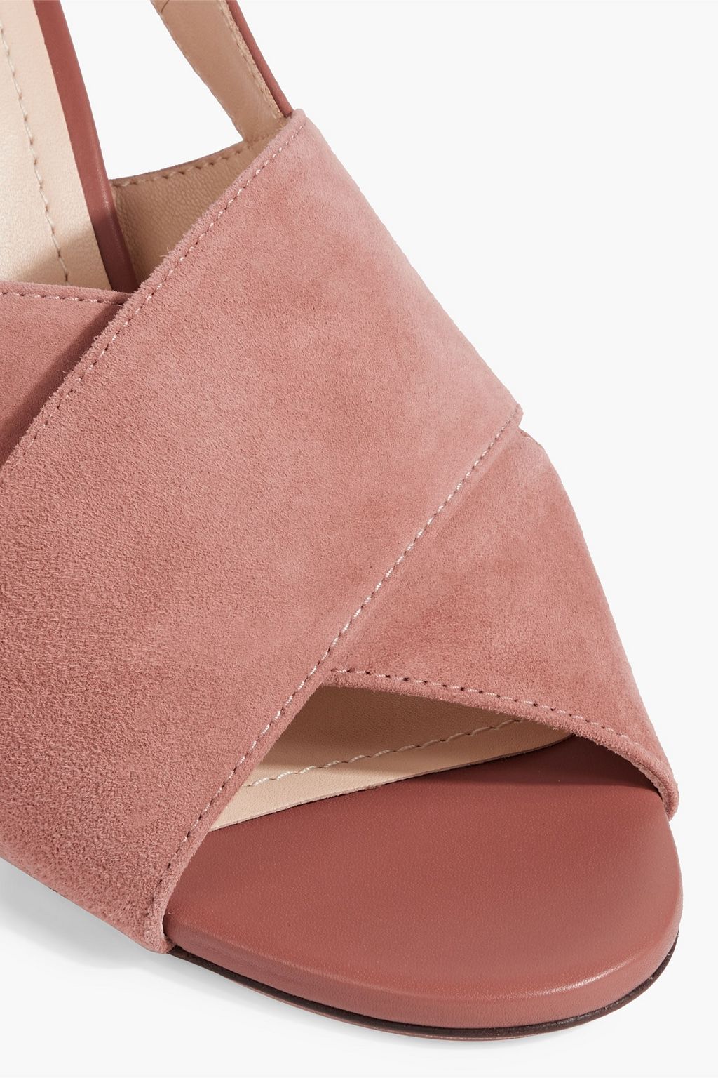 TOD'S Slingback-Sandalen aus Leder und Veloursleder