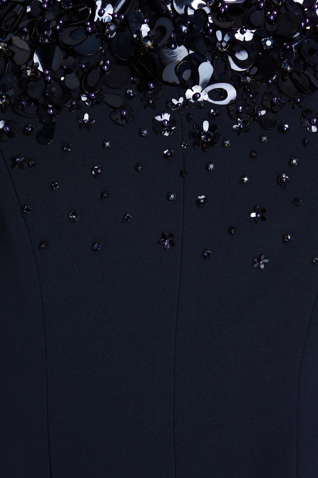 CAROLINA HERRERA クレープ ミディワンピース オフショルダー