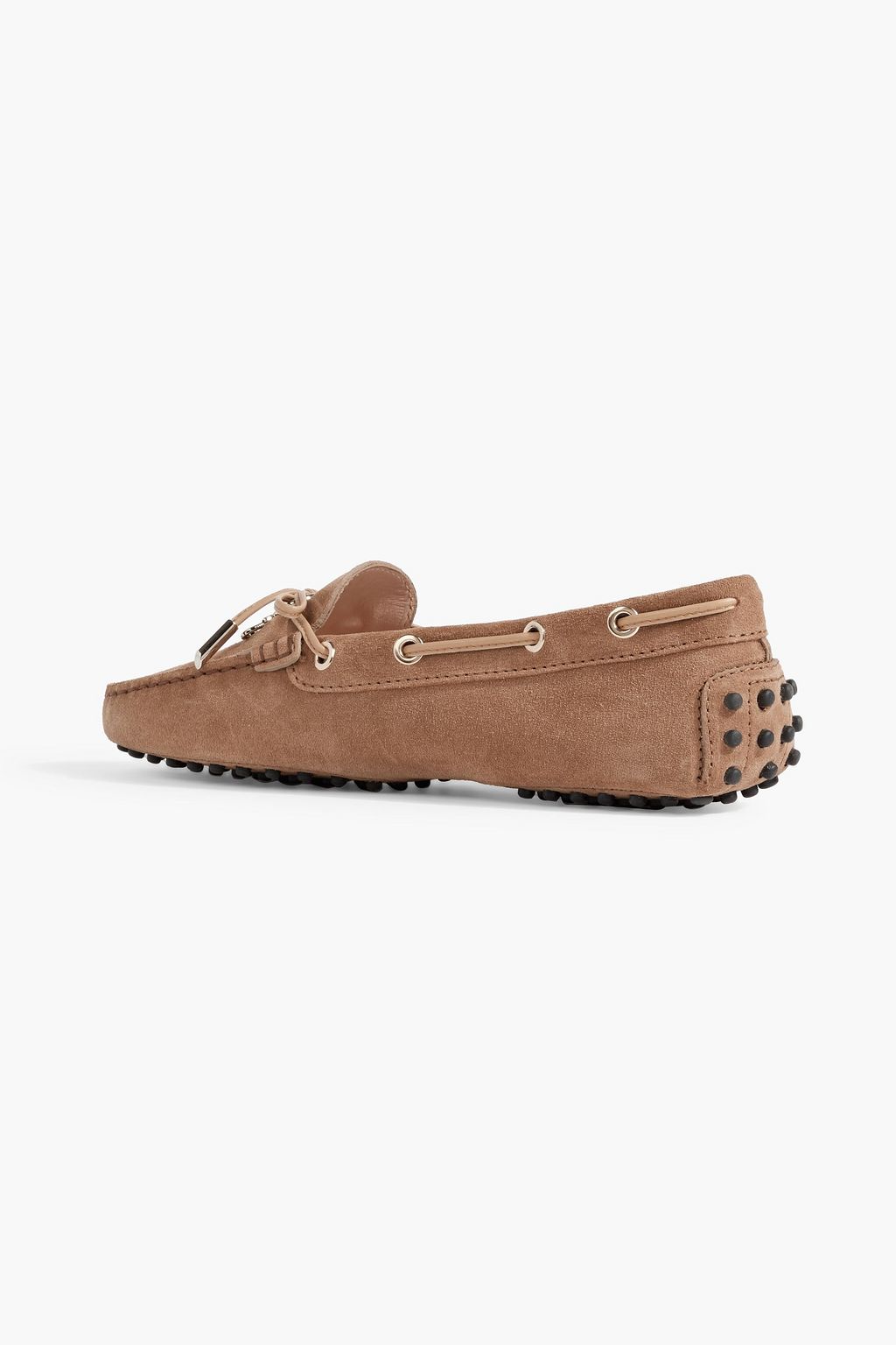 TOD'S Logo-embellished suede loafers
