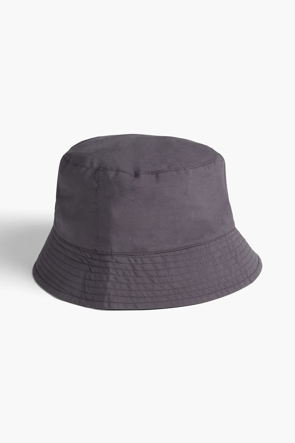 Shop Officine Generale Bob Cotton Bucket Hat In Anthracite