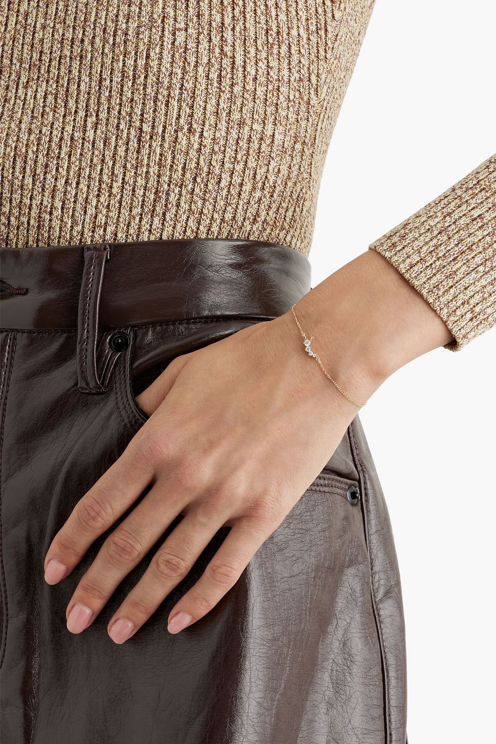 ADINA REYTER 14-karat gold diamond bracelet