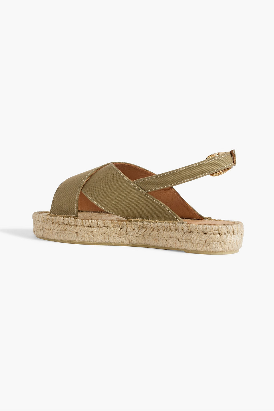 Shop Last Studio Sada Canvas Espadrille Slingback Sandals In Sage Green