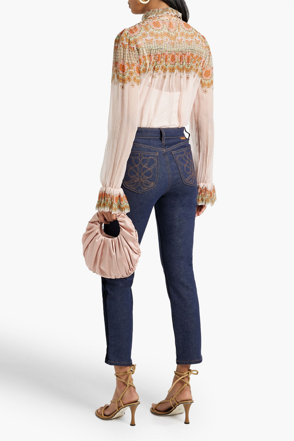 Zimmermann Hoch Sitzende Cropped Jeans Mit Geradem Bein In Dark Denim