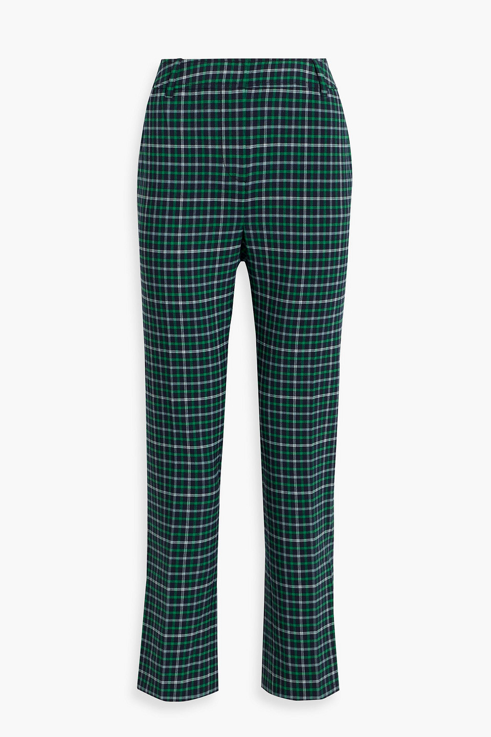 Zimmermann Checked Jacquard Straight-leg Pants In Green