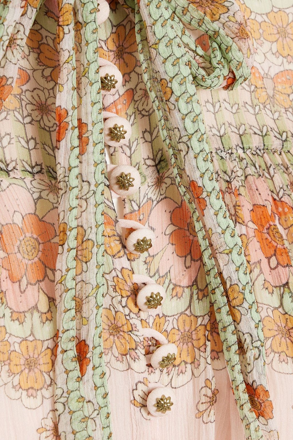 ZIMMERMANN Floral-print silk-georgette blouse