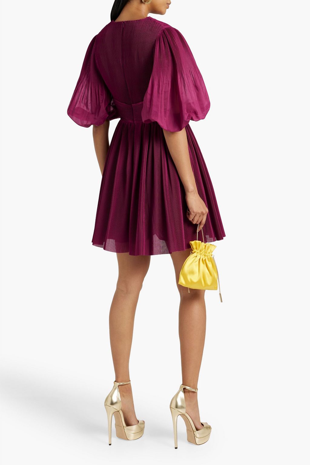 ZIMMERMANN Plissé-organza mini dress