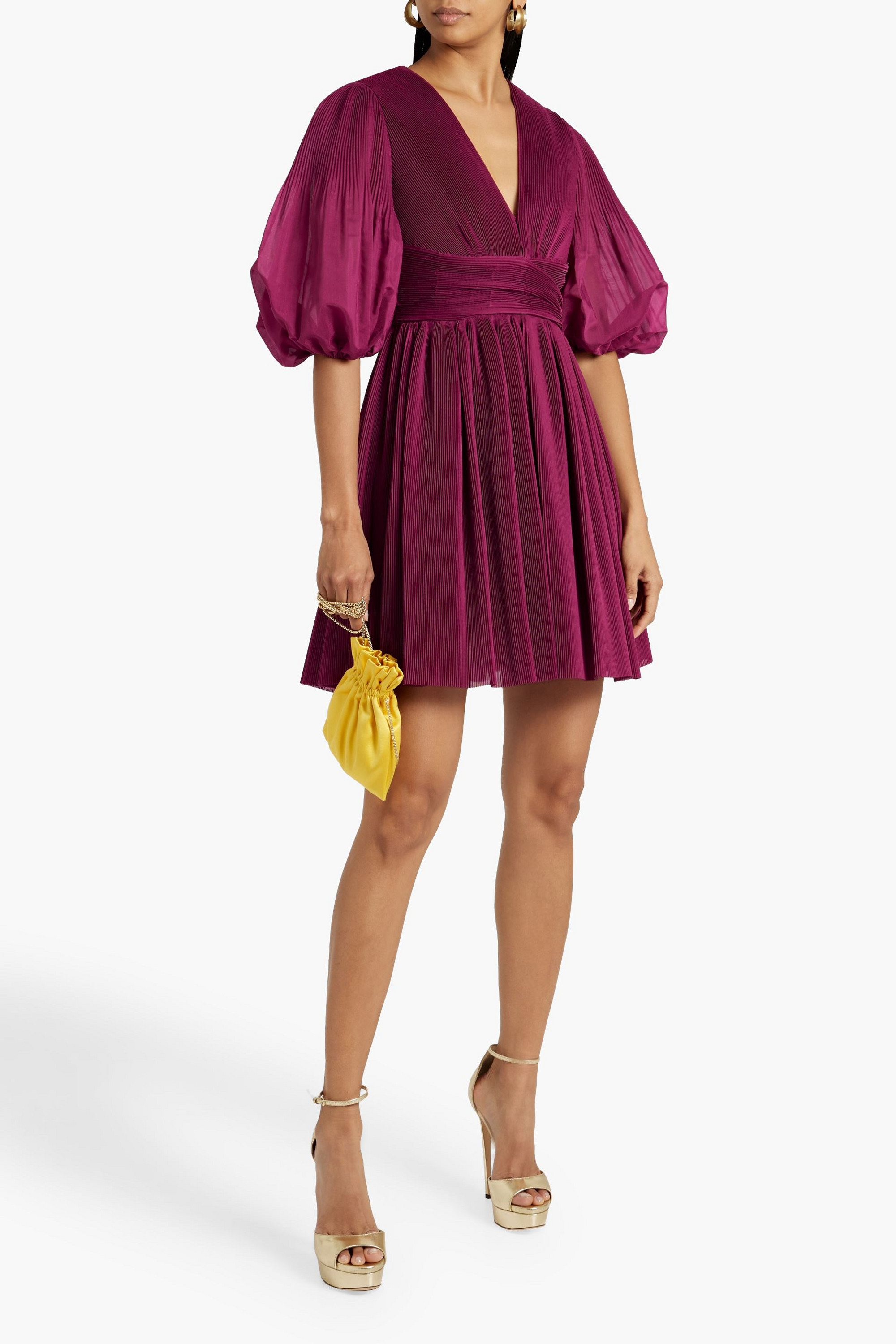 Zimmermann Plissé-organza mini dress