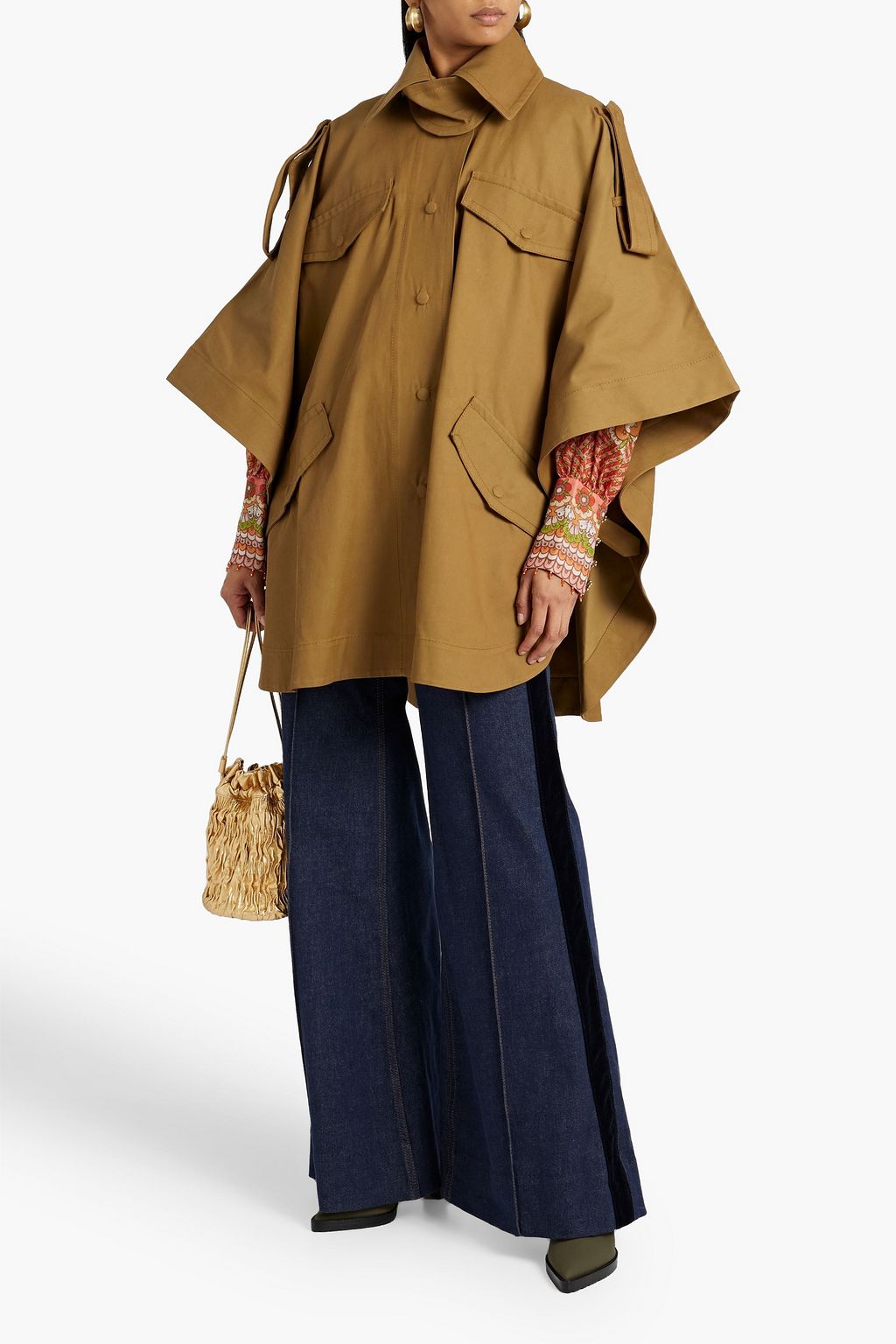 ZIMMERMANN Cotton-blend twill cape