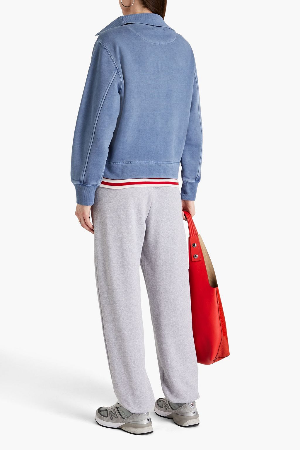 ALEX MILL Crosby cotton-fleece half-zip sweatshirt