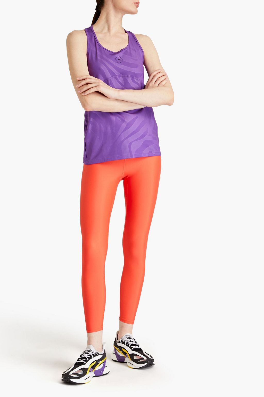 ADIDAS BY STELLA MCCARTNEY 프린트 스트레치 저지 탱크탑
