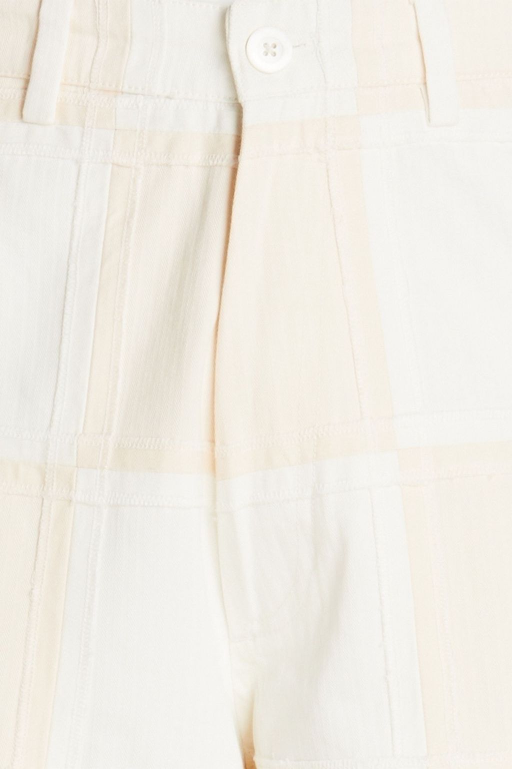 SMR DAYS Leeward patchwork herringbone cotton shorts