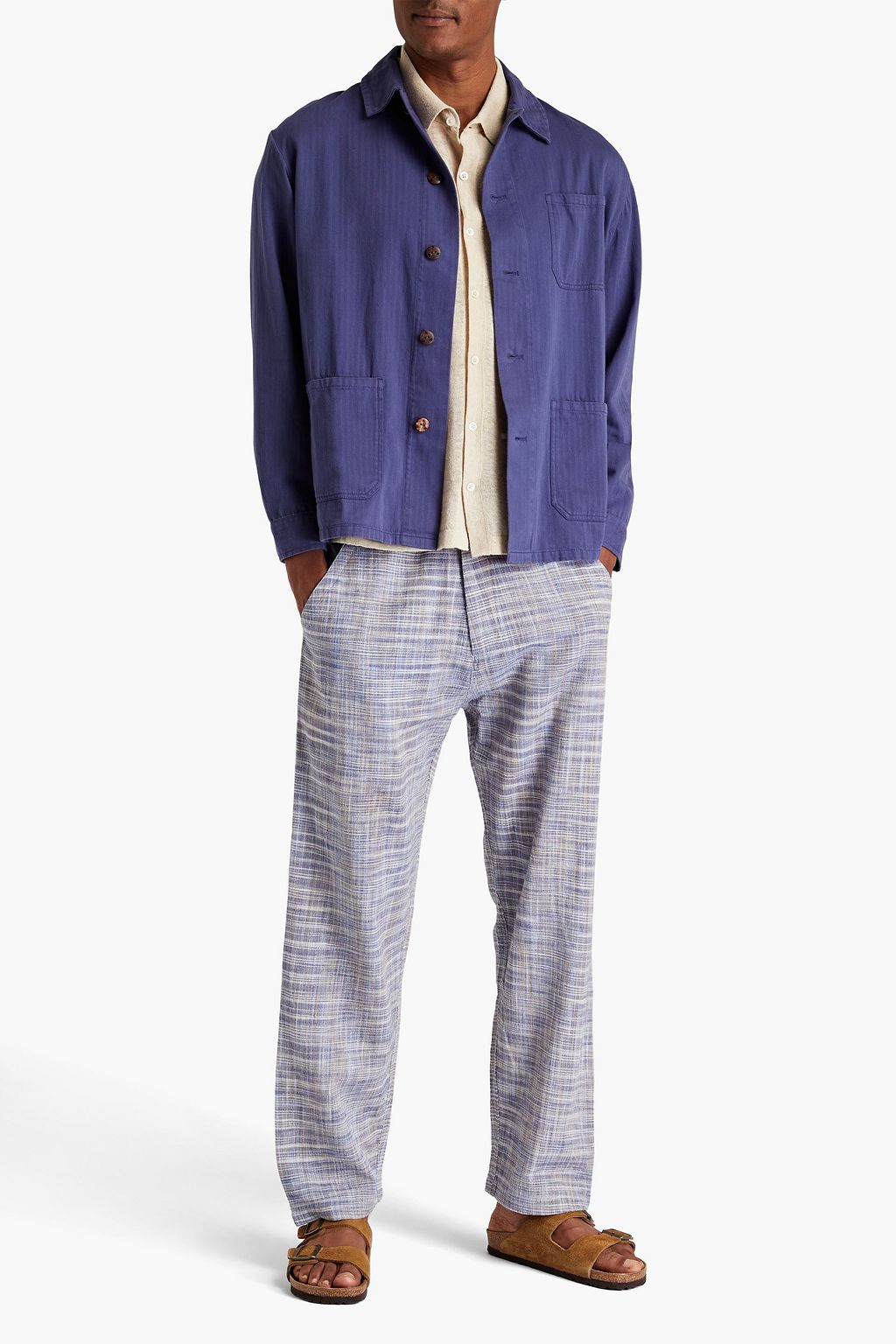 SMR DAYS Jumeirah checked cotton-canvas pants