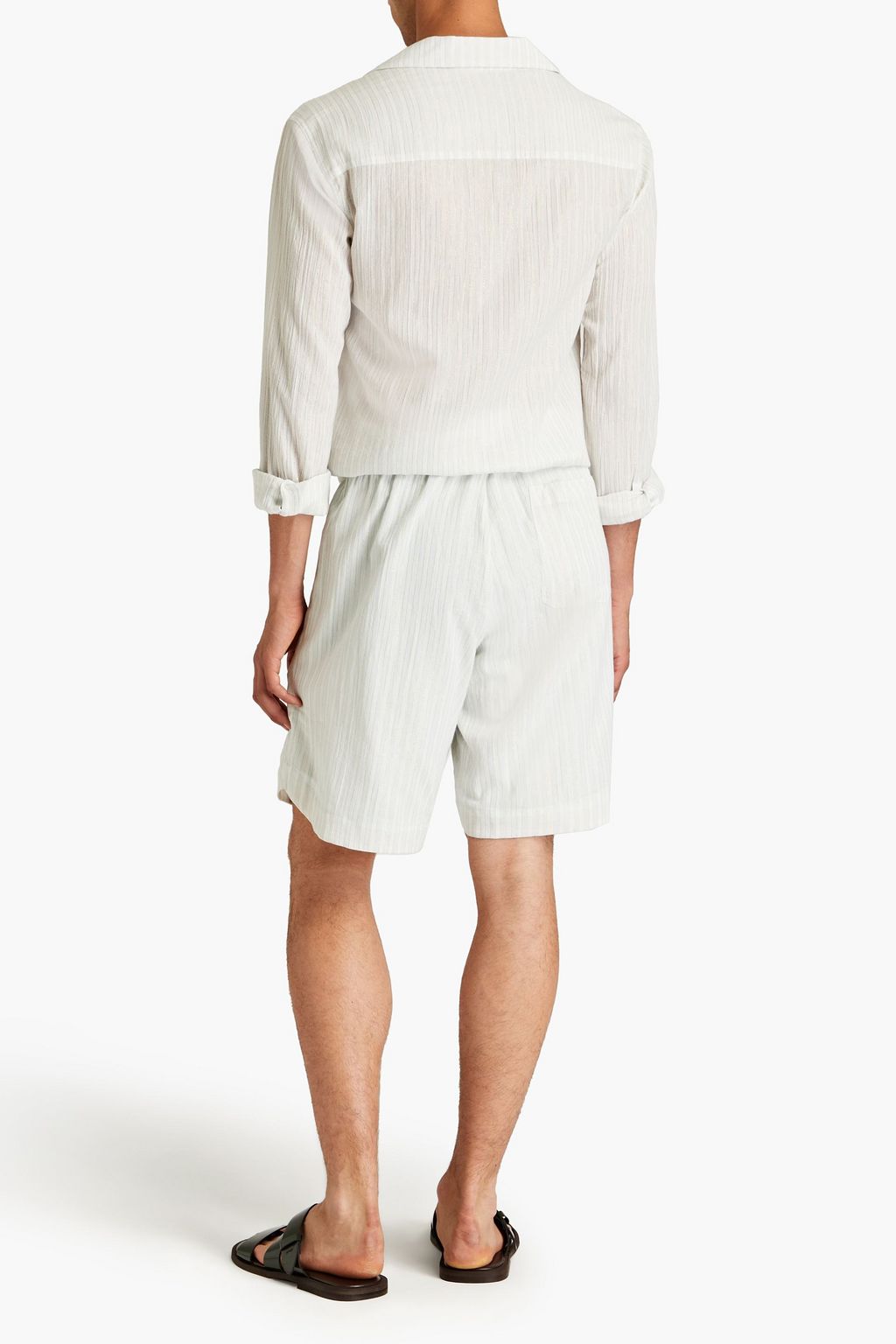 SMR DAYS Hiri cotton and lurex-blend drawstring shorts