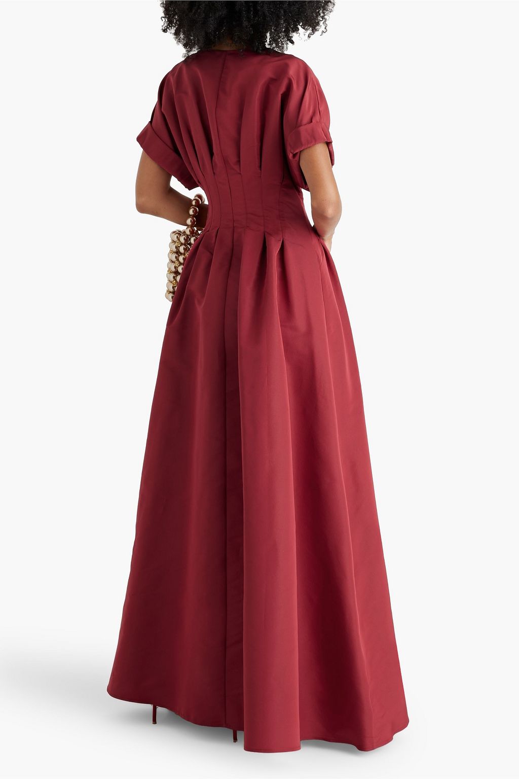 CAROLINA HERRERA Pleated silk-faille gown