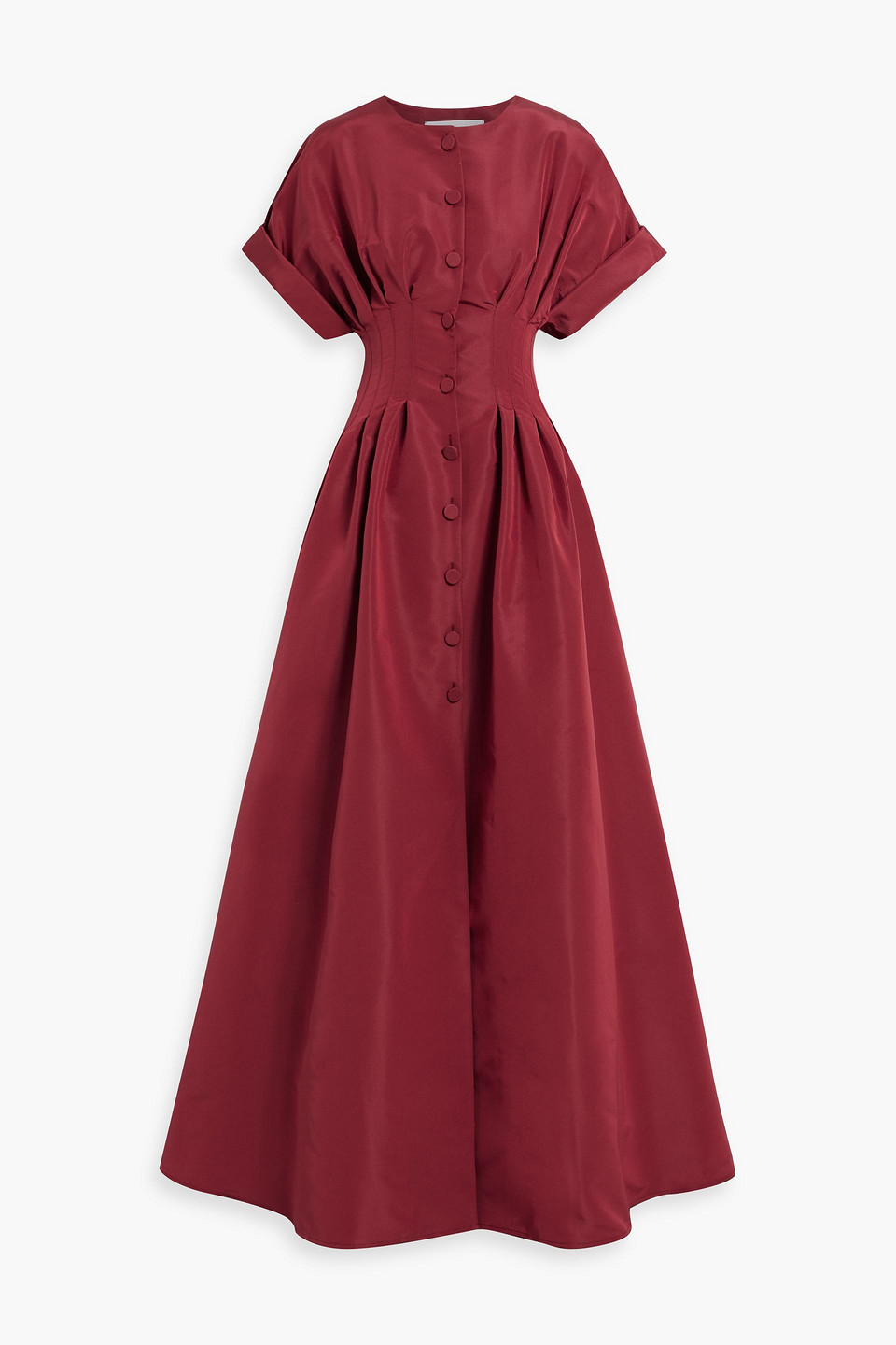 Carolina Herrera Pleated Silk-faille Gown