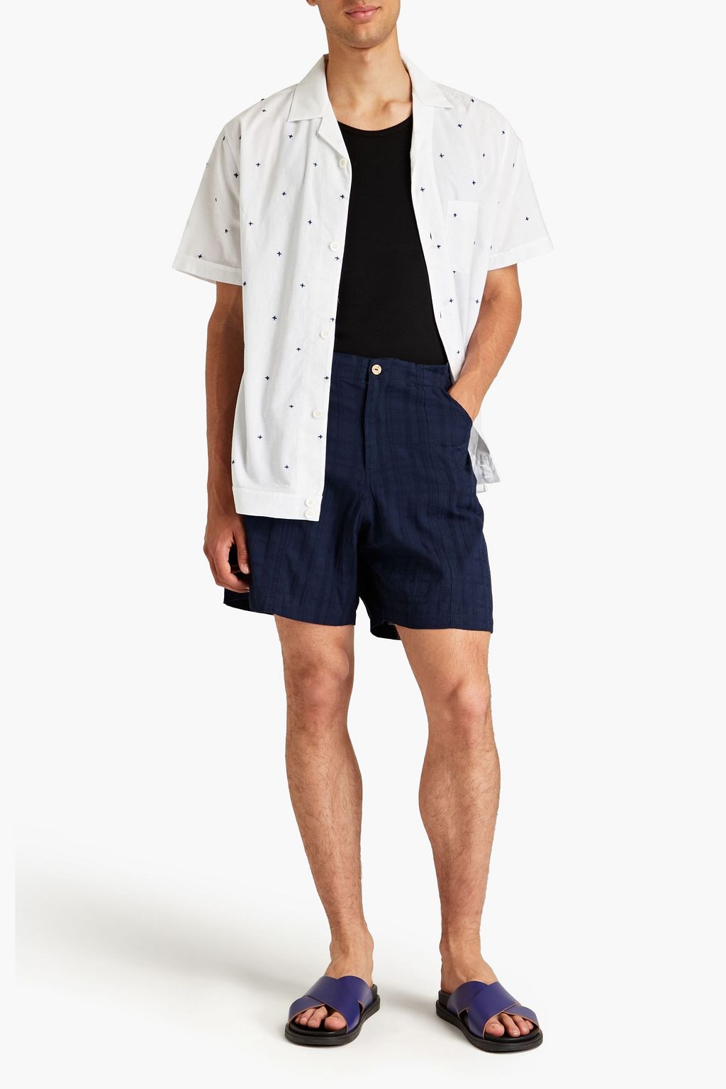 SMR DAYS Vathi checked cotton-twill shorts