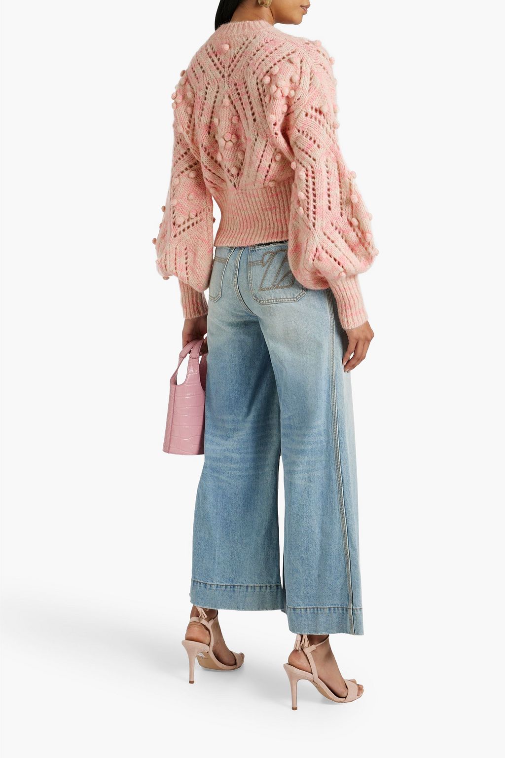 ZIMMERMANN Pullover aus Pointelle-Strick mit Pompons