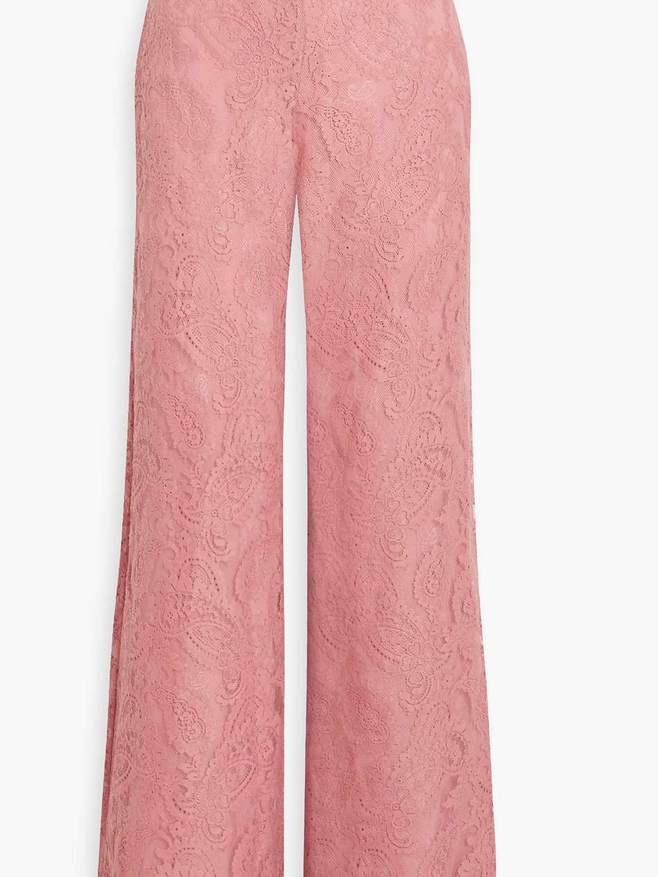 lace wide-leg pants