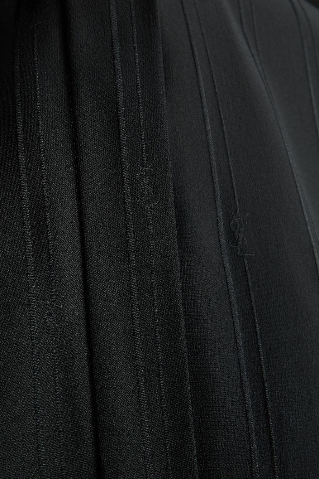 SAINT LAURENT シルクジャカード シャツ ストライプ