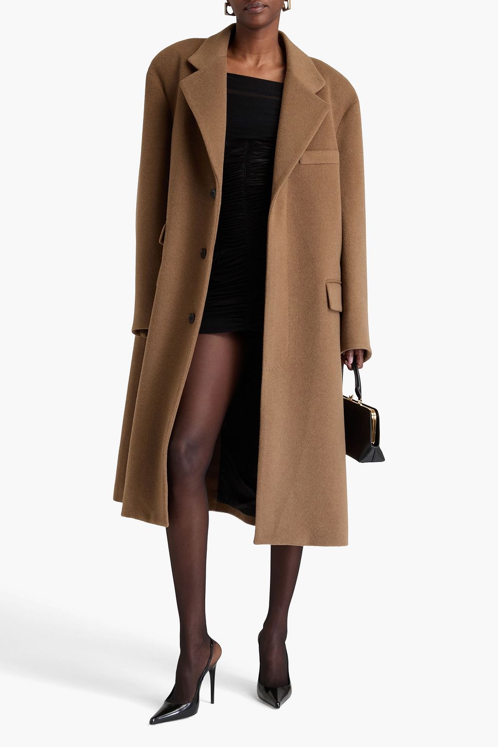 SAINT LAURENT معطف من اللبّاد والصوف