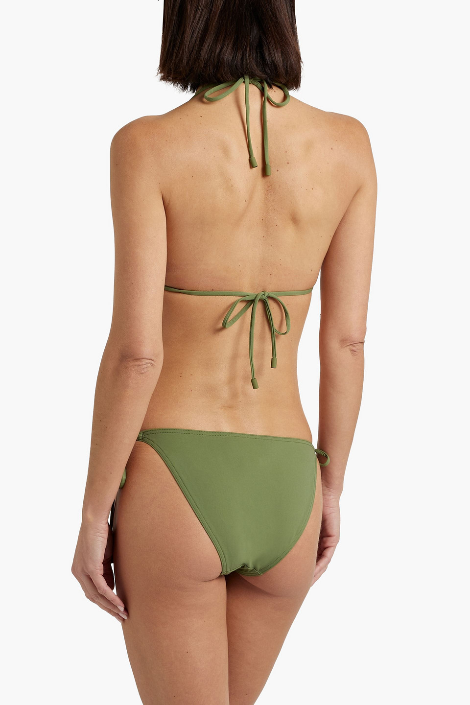 Shop Zimmermann Triangle Bikini Top In Army Green