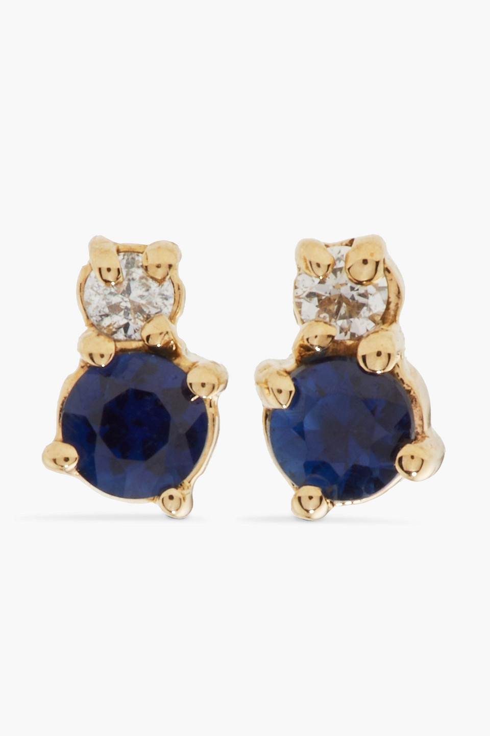 Adina Reyter 14-karat Gold, Diamond And Sapphire Earrings