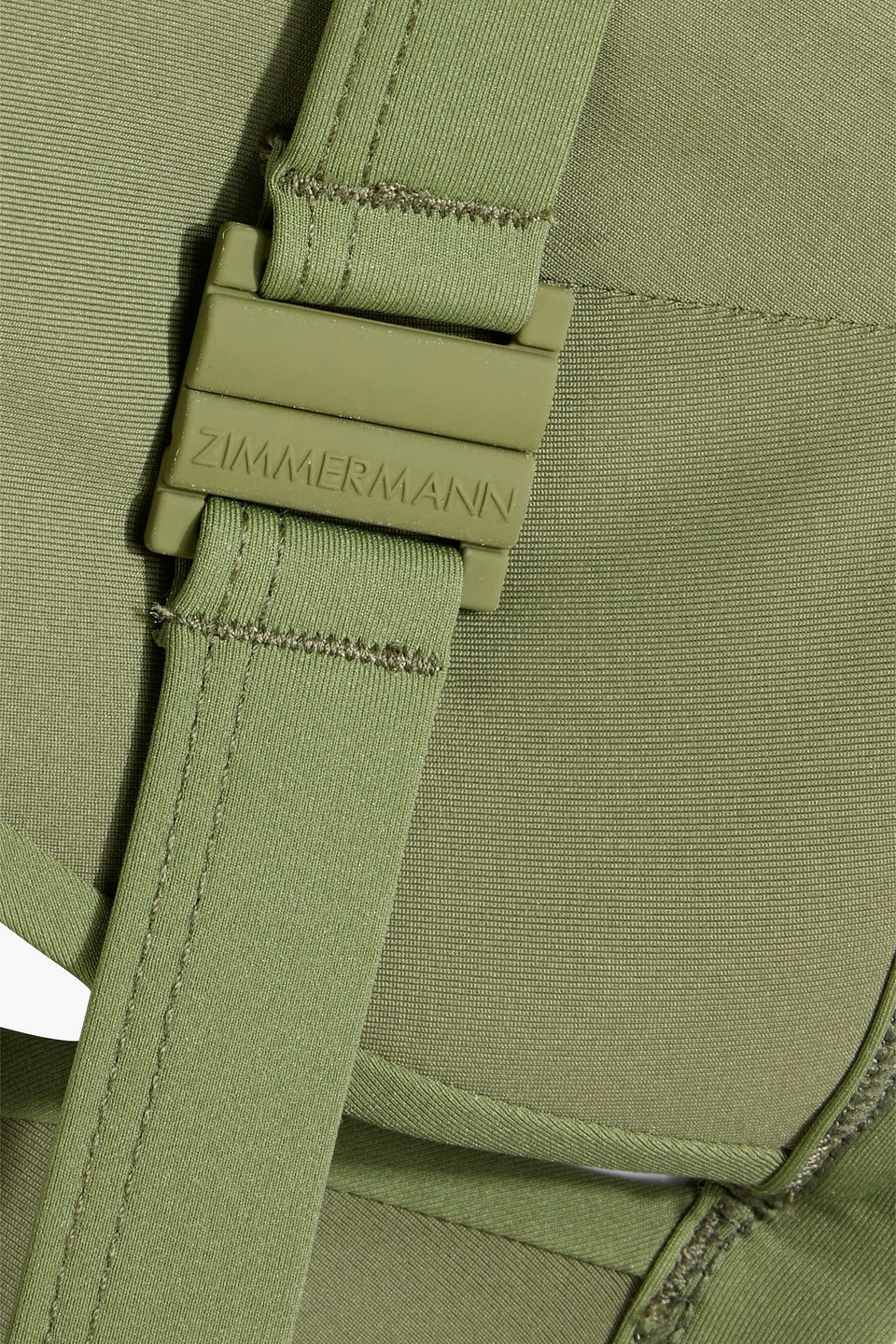 Zimmermann Separates Sculpt Triangle Bikini Top In Army Green