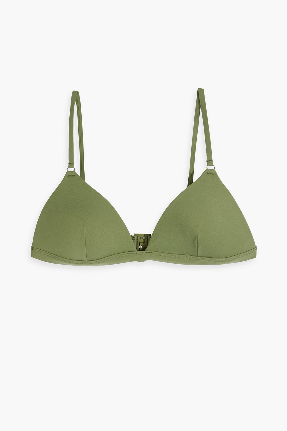 Zimmermann Separates Sculpt Triangle Bikini Top In Army Green