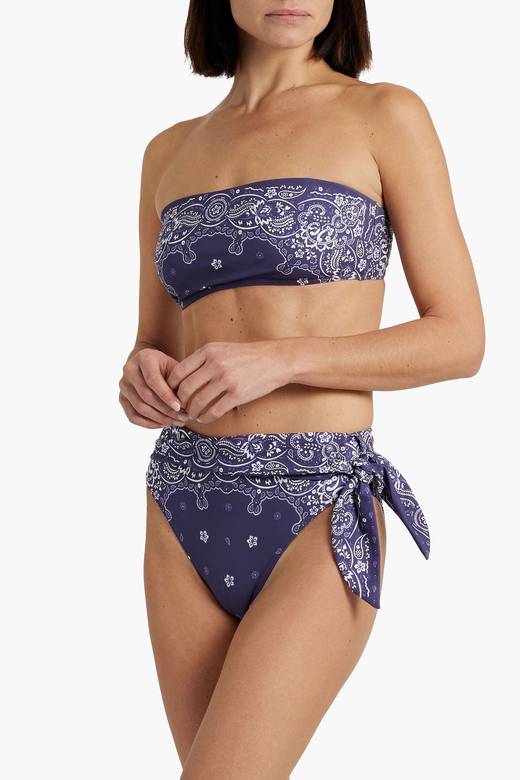 ZIMMERMANN Paisley-print high-rise bikini briefs