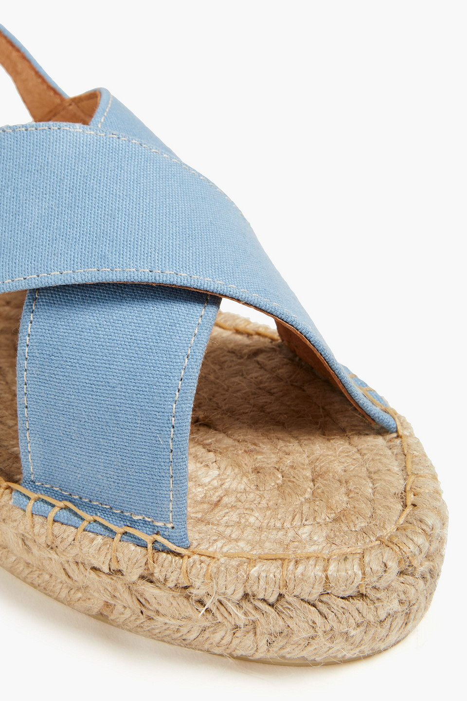 Shop Last Studio Sada Canvas Espadrille Slingback Sandals In Light Blue