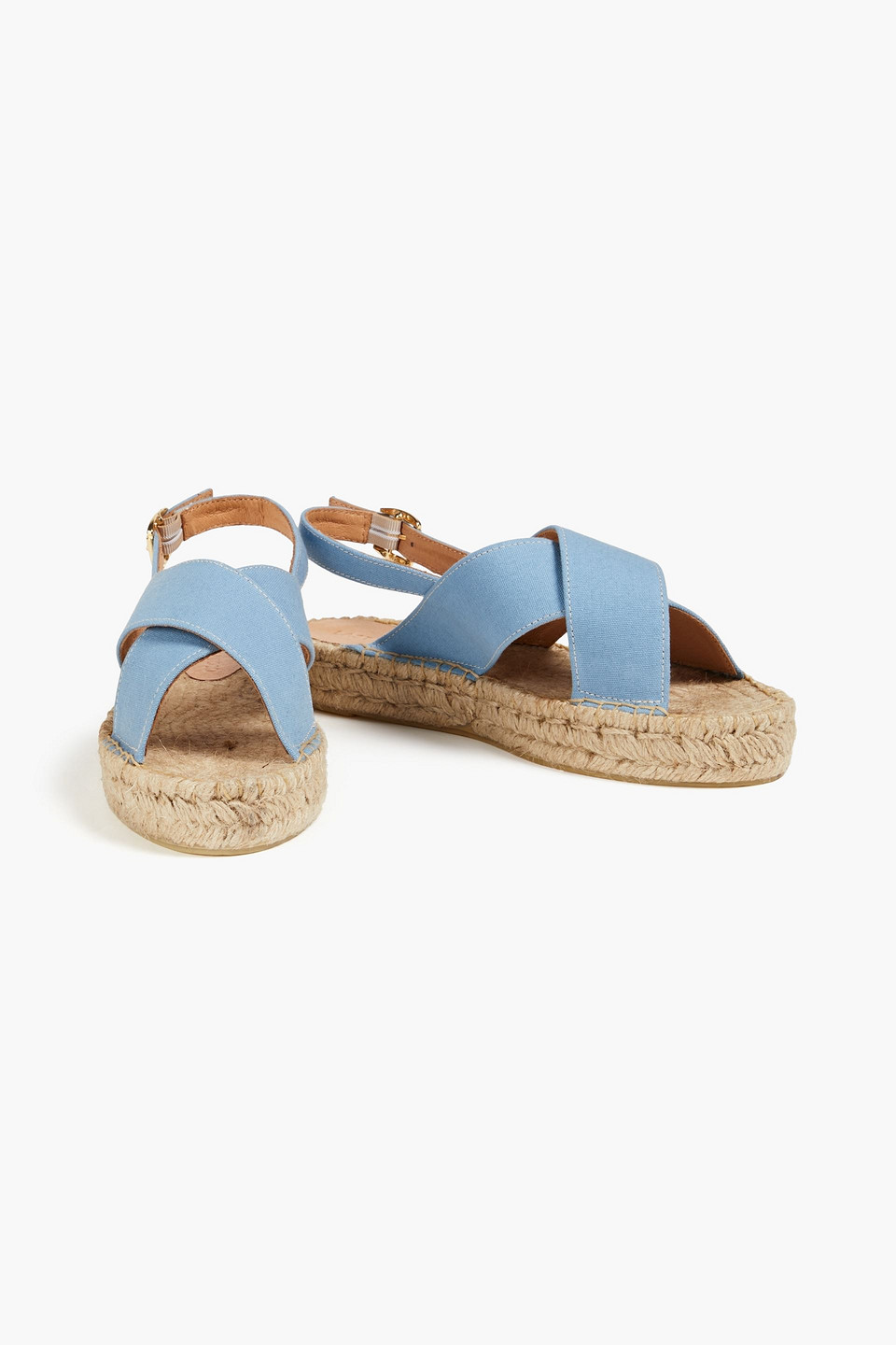 Shop Last Studio Sada Canvas Espadrille Slingback Sandals In Light Blue