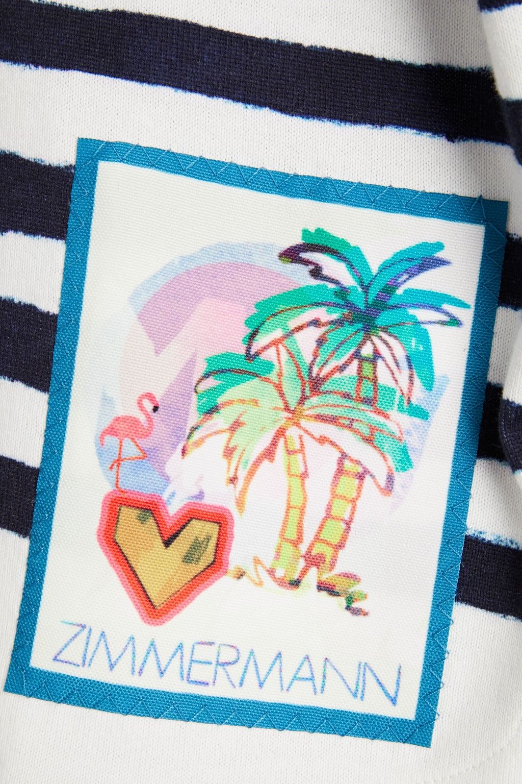 ZIMMERMANN Gestreiftes T-Shirt aus Baumwolle
