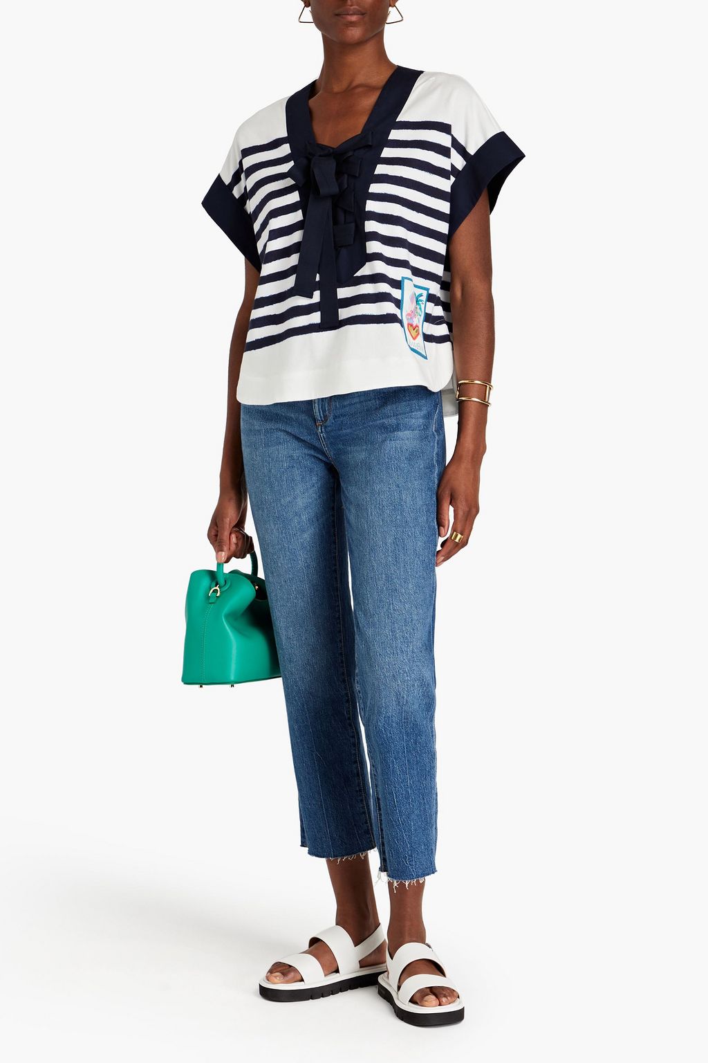 ZIMMERMANN Gestreiftes T-Shirt aus Baumwolle