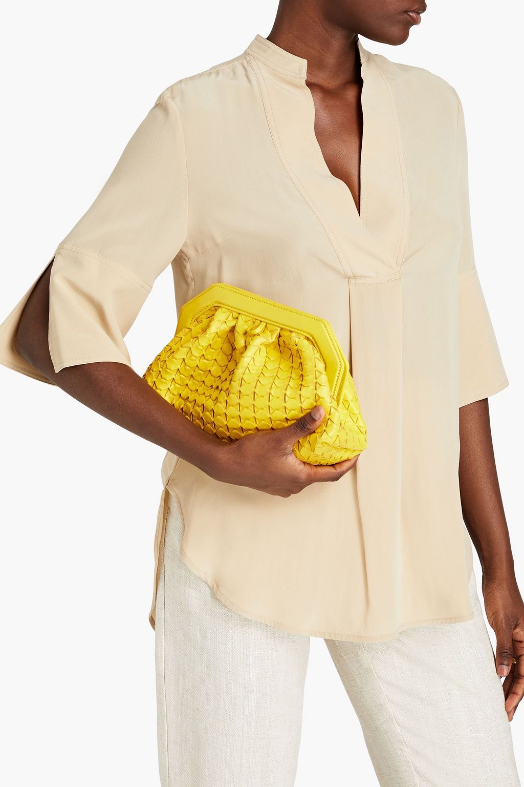 SERAPIAN Secret woven leather clutch