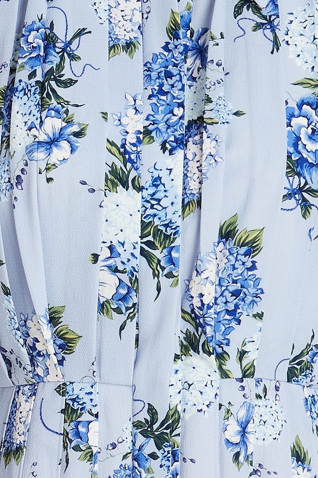 EMILIA WICKSTEAD Anatola pleated floral-print crepe midi shirt dress