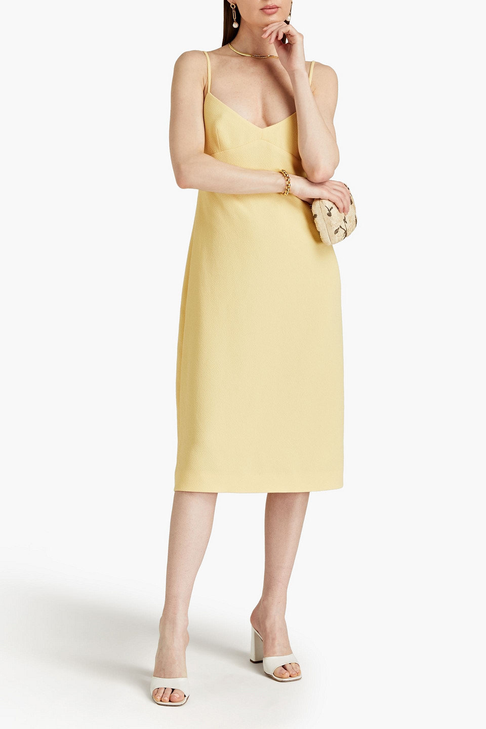 EMILIA WICKSTEAD TRIBU CREPE MIDI DRESS 3074457345637208195
