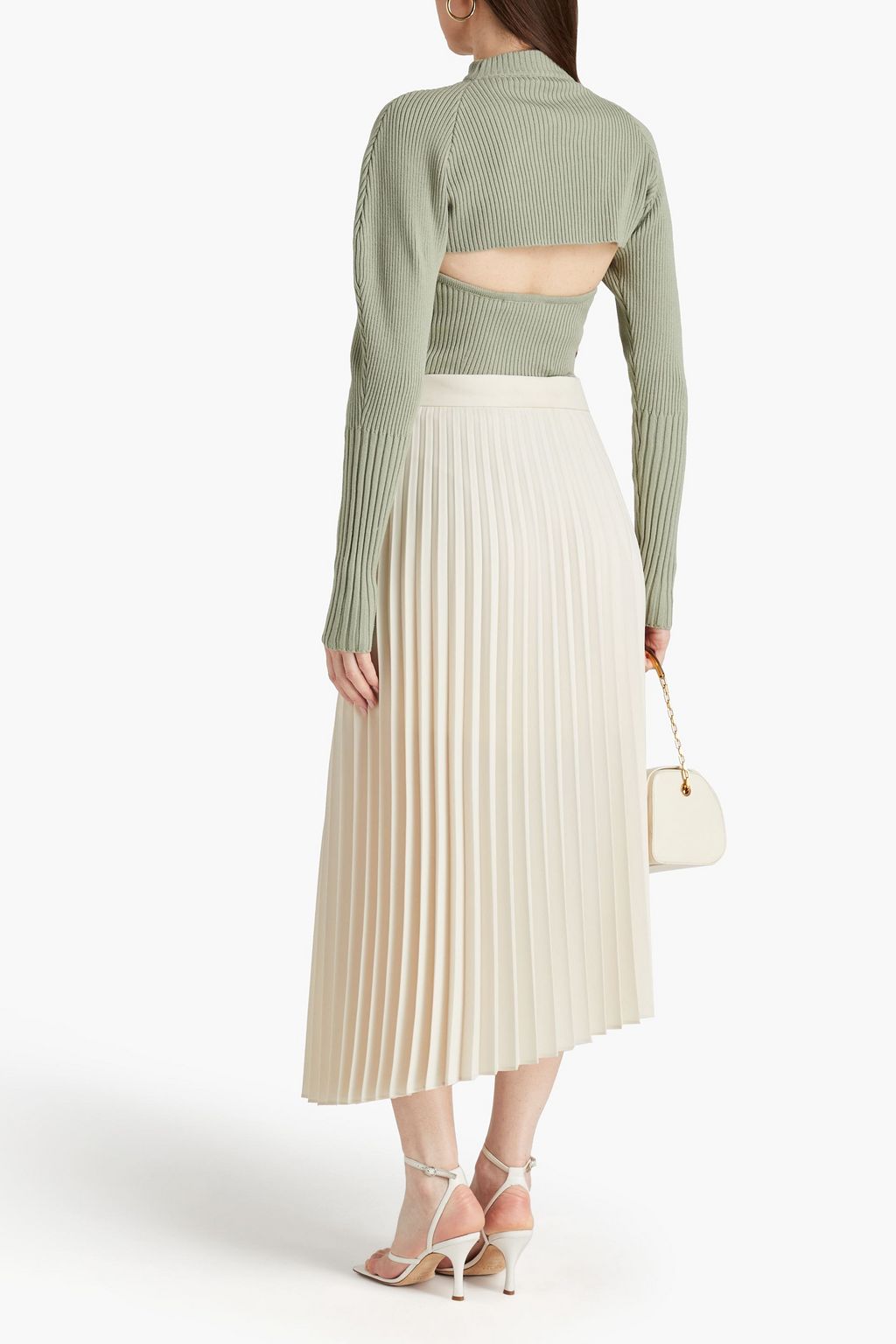 SAFIYAA Carine ribbed wool-blend top and bolero set