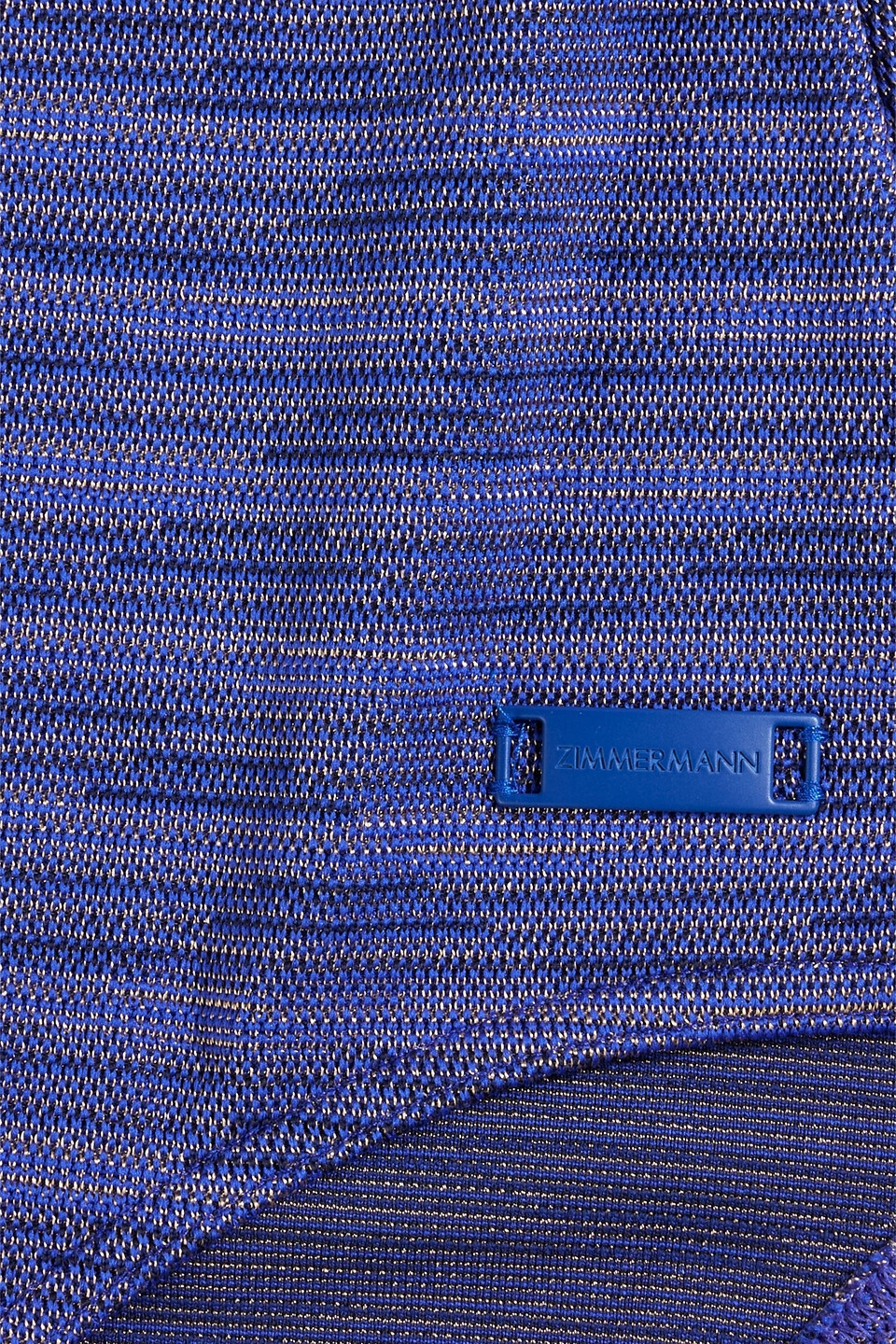 Zimmermann Badeanzug Aus Stretch-jacquard Mit Metallic-effekt In Indigo