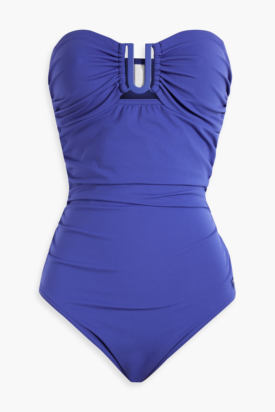 Zimmermann Separates Sculpt Ruched Bandeau Swimsuit In Indigo