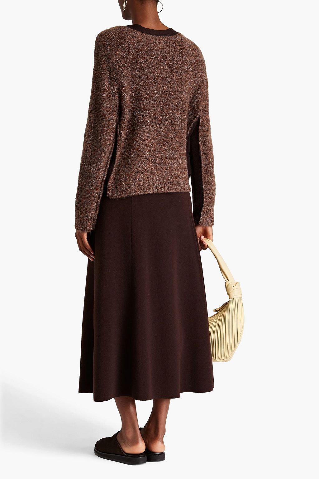 AUTUMN CASHMERE Bouclé-knit cashmere and silk-blend cardigan