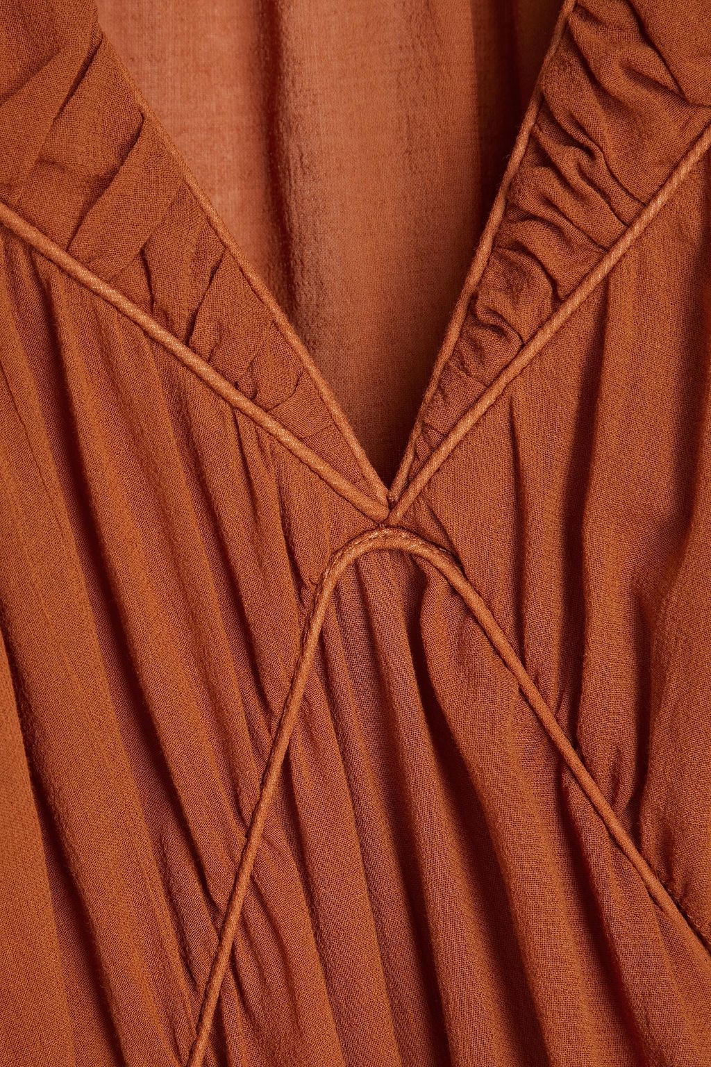 BY MALENE BIRGER コットンボイル マキシワンピース ギャザー入り