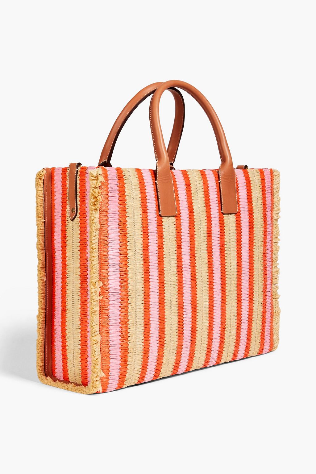 ZIMMERMANN Striped faux straw tote THE